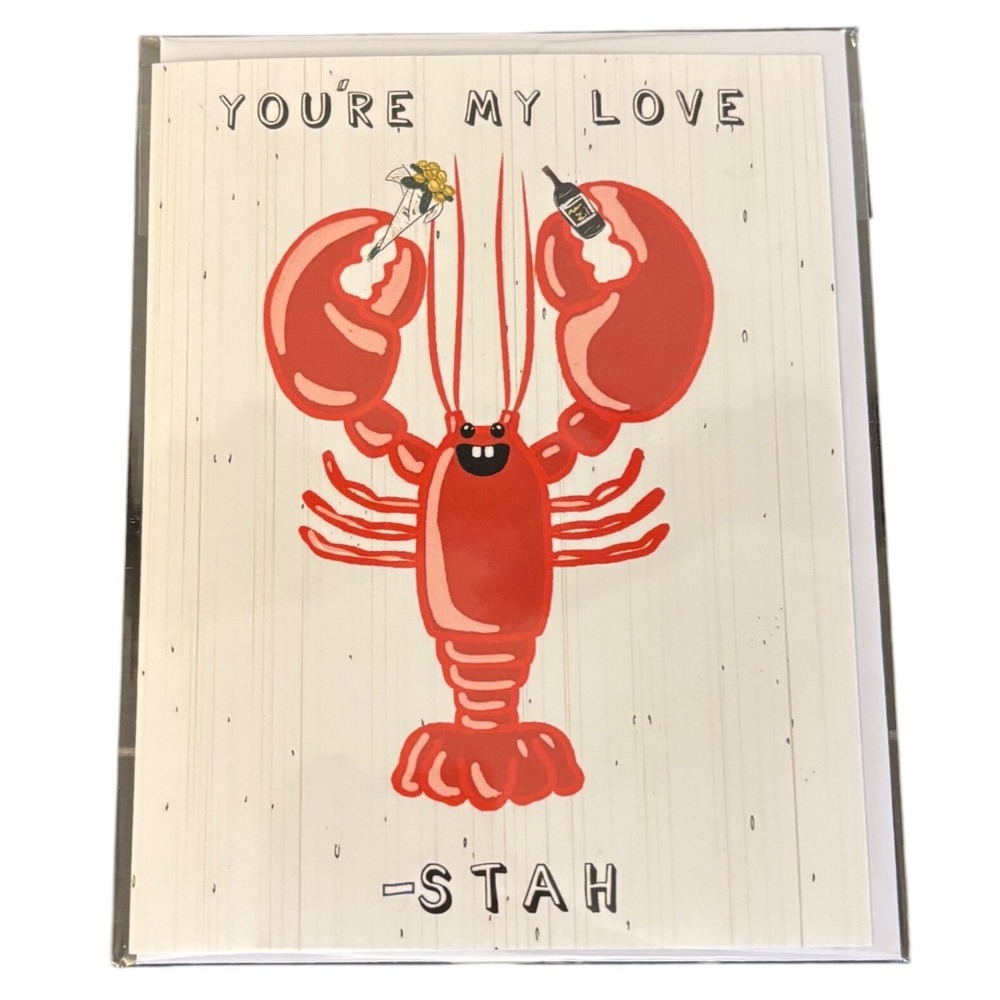 You're My Love-Stah | Ramus & Co | Lobster Greeting Card | NEW in Plastic